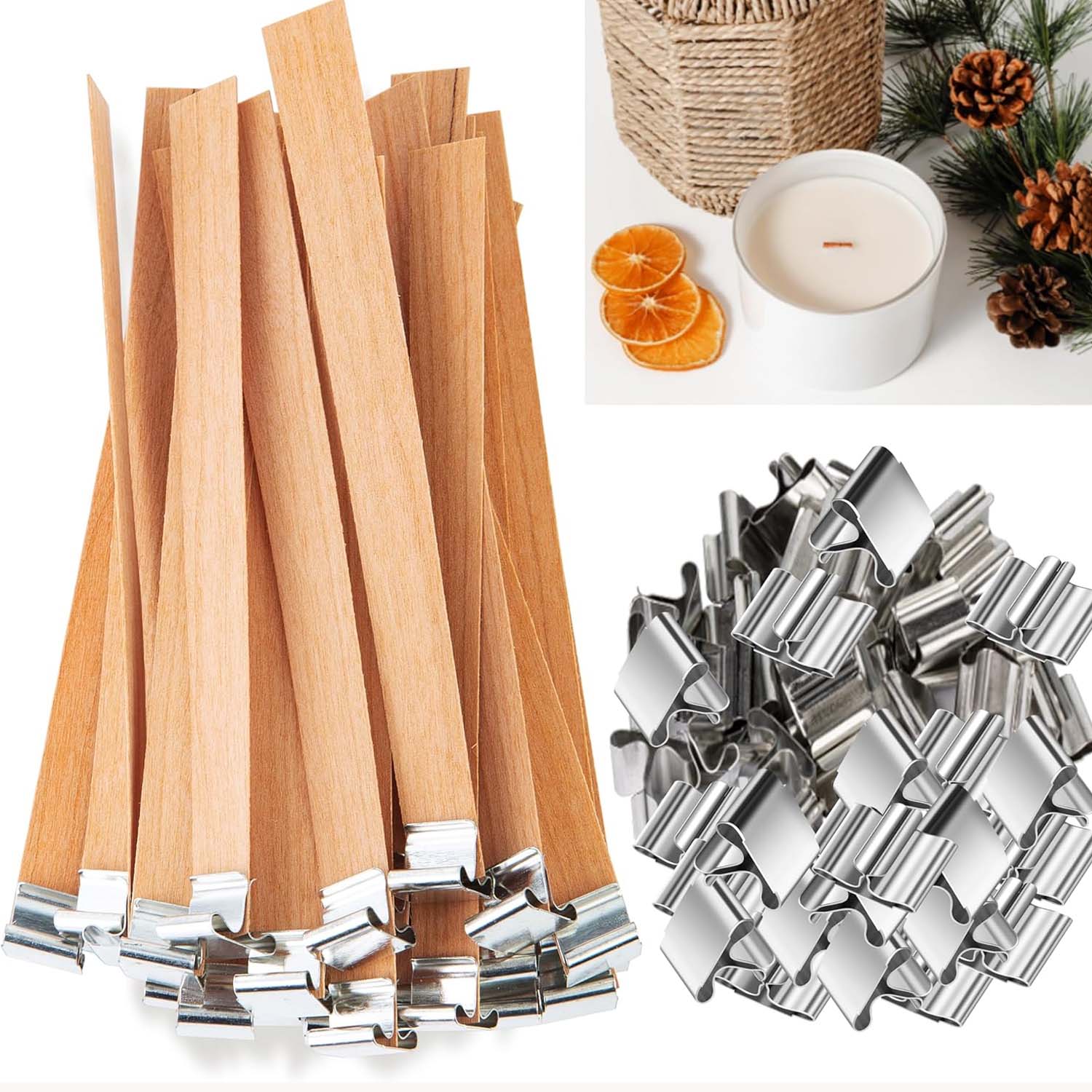 Wooden Wick Candle - Wick Wooden Candle x30 + 30