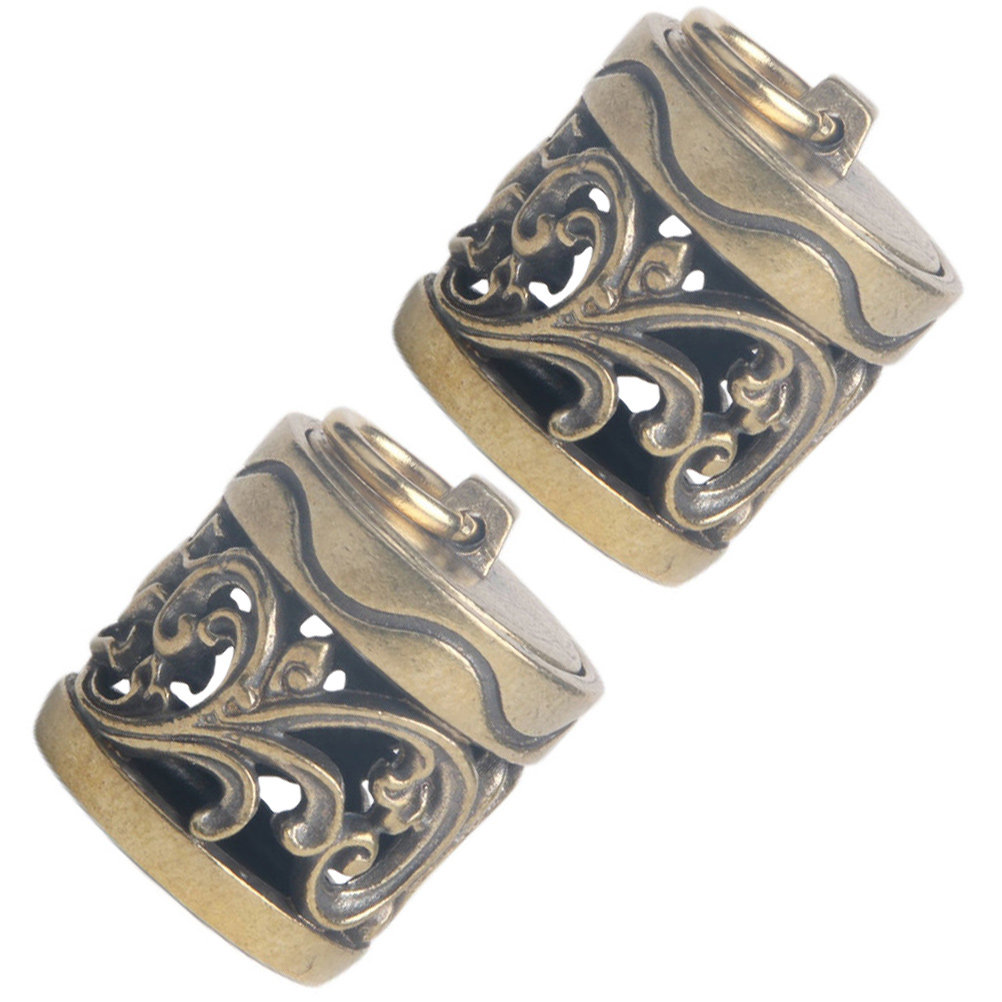 Aroma Bead Sachet - 2Pcs Copper Aroma Beads Sachet Pendant