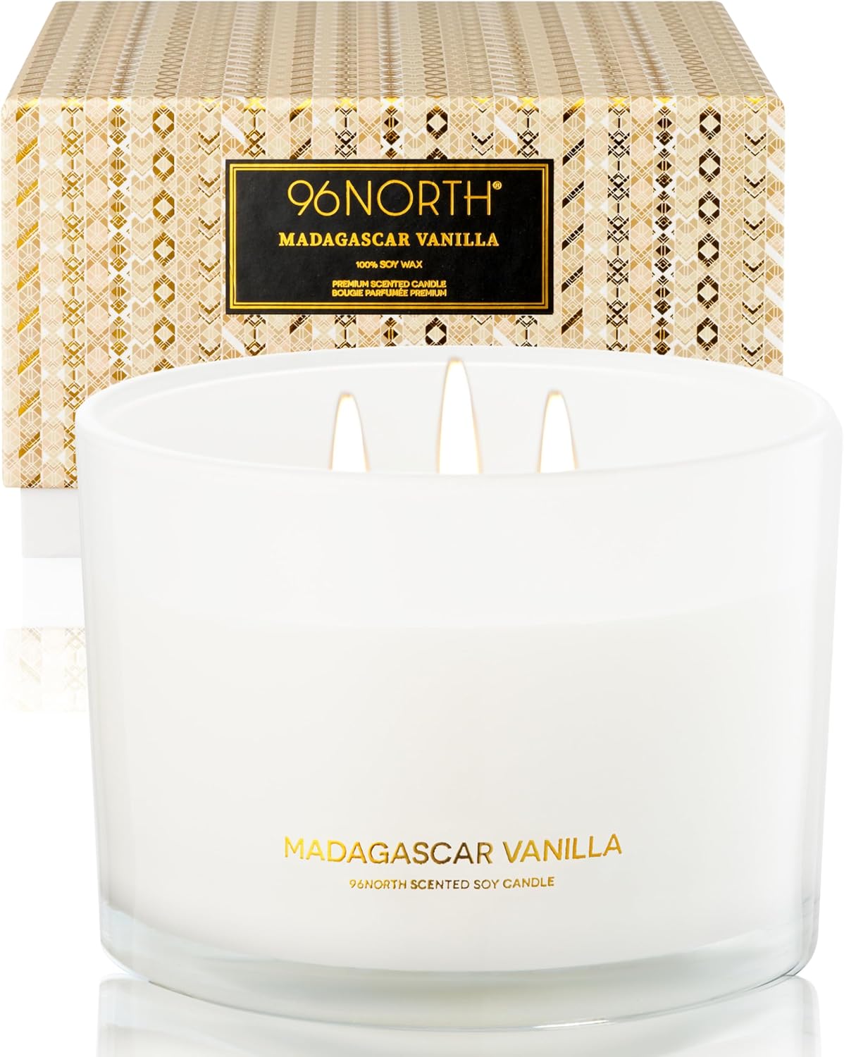 Home Fragrance Jar - Luxury Vanilla Soy Candle, Large 3