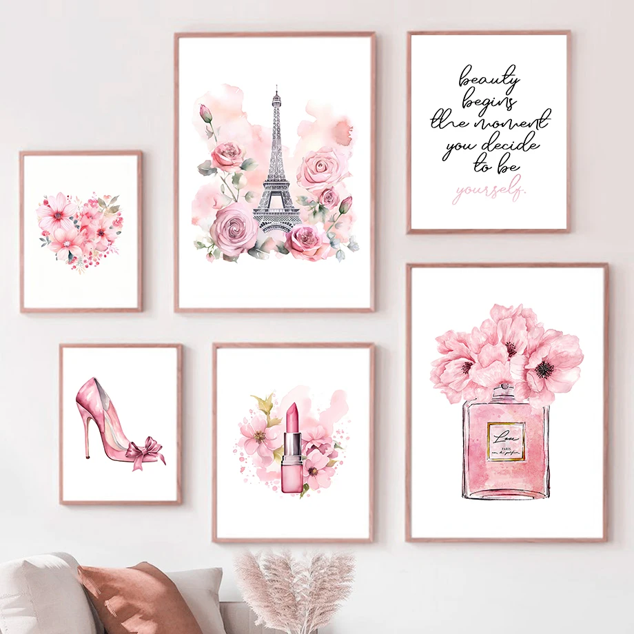 Paris Fashion Art Poster Pink  – Home Fragrance Room Spray recenzja i cena