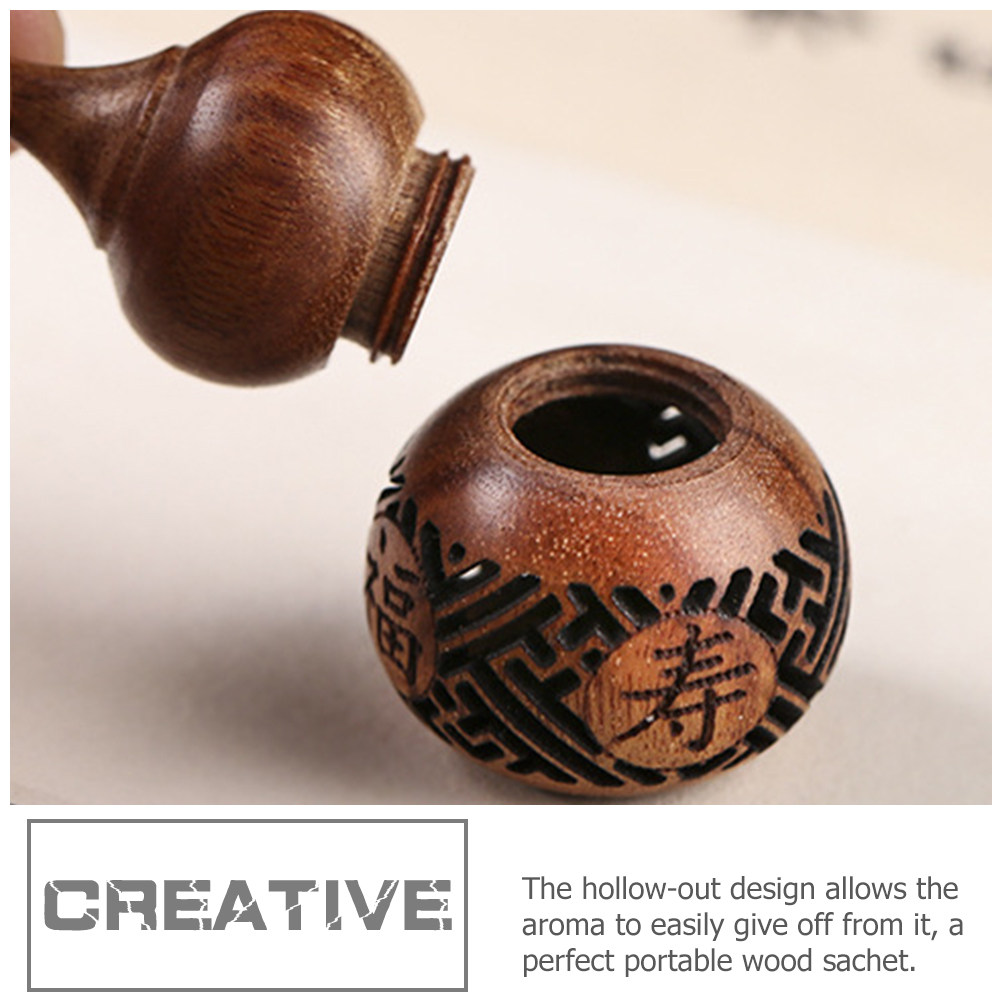 Hollow Carved Wooden Gourd Sac – Aroma Bead Sachet recenzja i cena