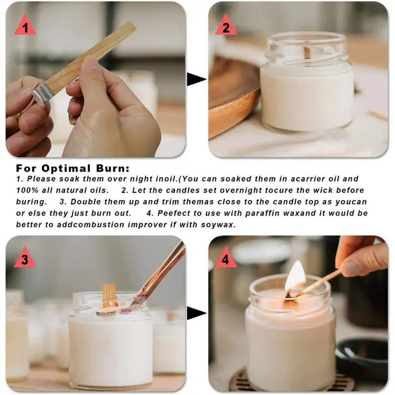 100Pcs Premium Wooden Candle W – Wooden Wick Candle recenzja i cena