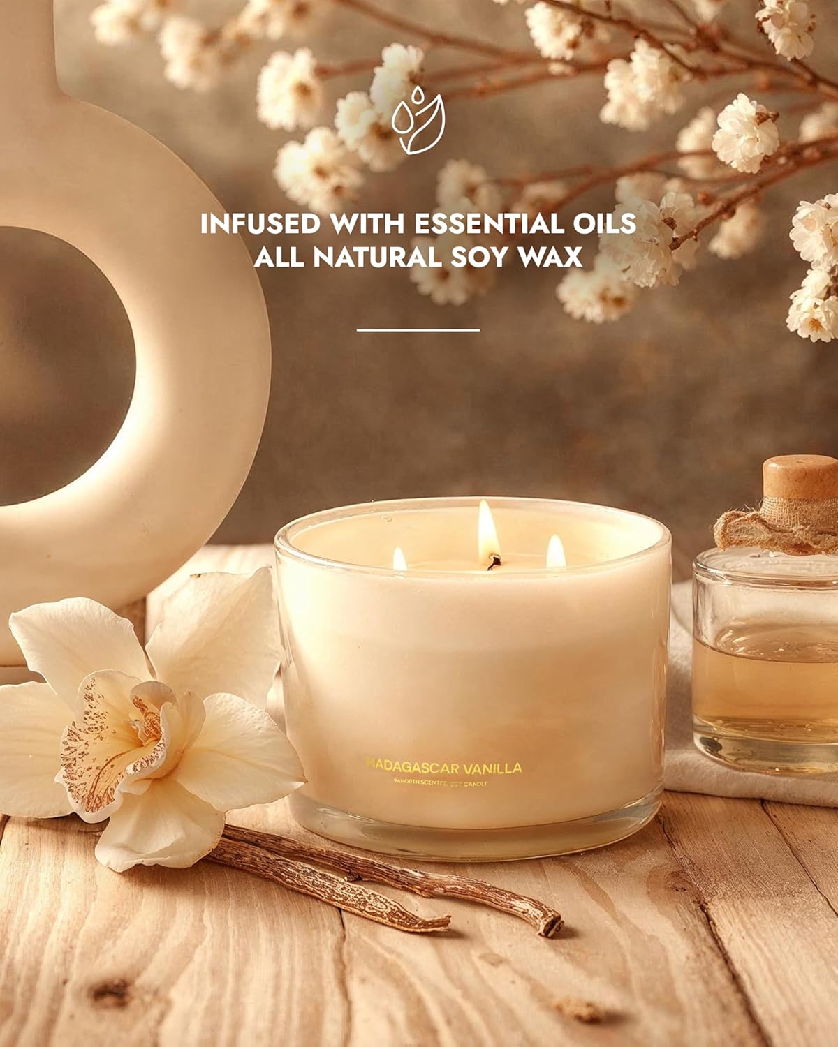 Luxury Vanilla Soy Candle, Lar – Home Fragrance Jar recenzja i cena