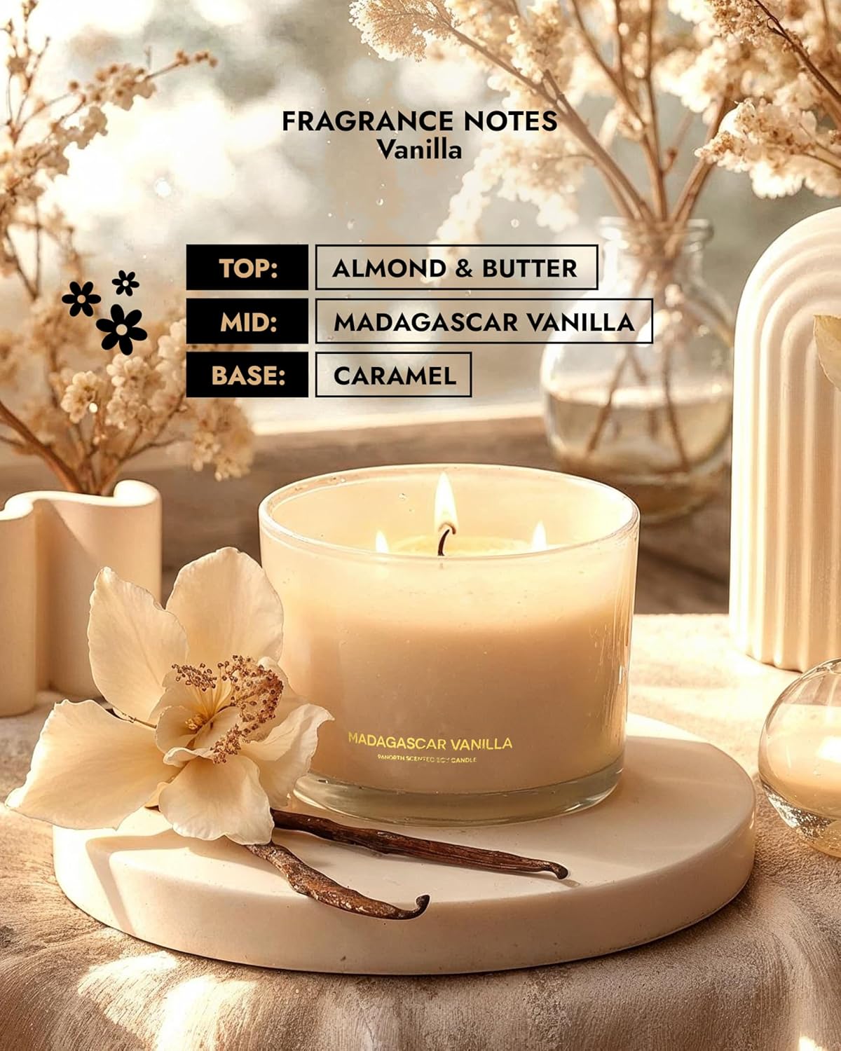 Luxury Vanilla Soy Candle, Lar – Home Fragrance Jar recenzja i cena