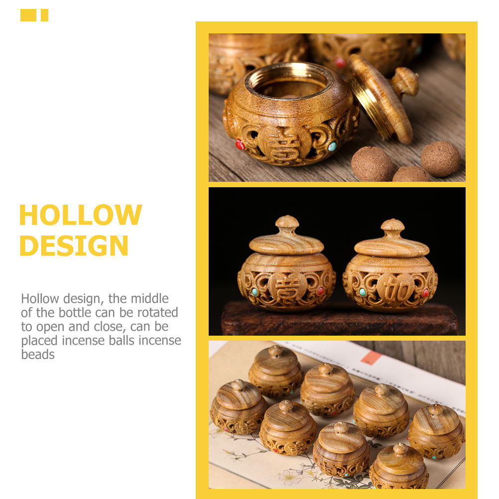 2Pcs Hollow Carved Wood Aroma  – Aroma Bead Sachet recenzja i cena