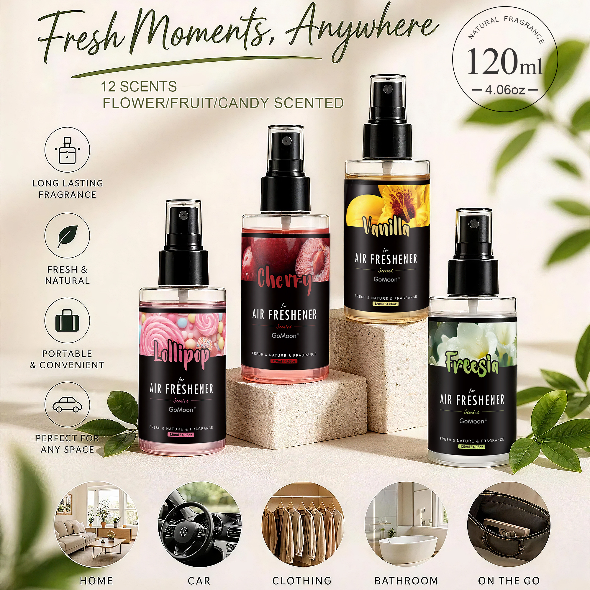 flower/fruit/candy scent car f – Home Fragrance Mist recenzja i cena