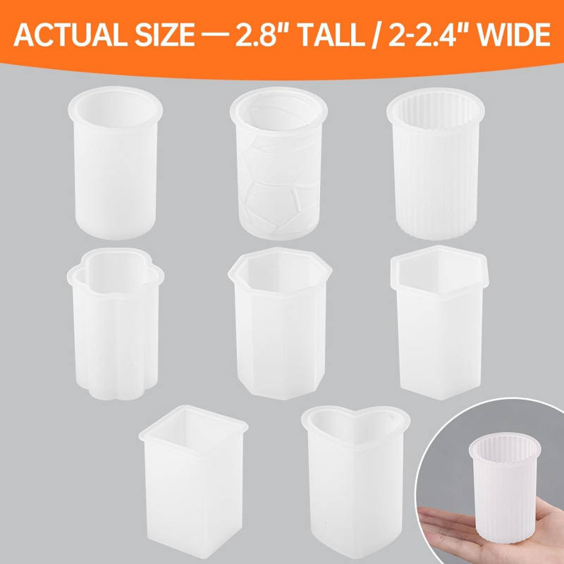 8 Silicone Candle Mold Set，Inc – Wooden Wick Candle recenzja i cena