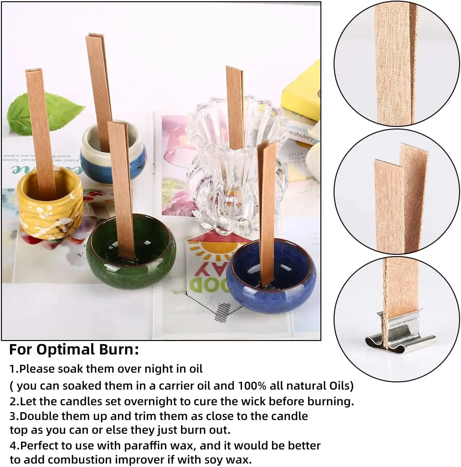 Handmade Soy Wax Candle Wooden – Wooden Wick Candle recenzja i cena