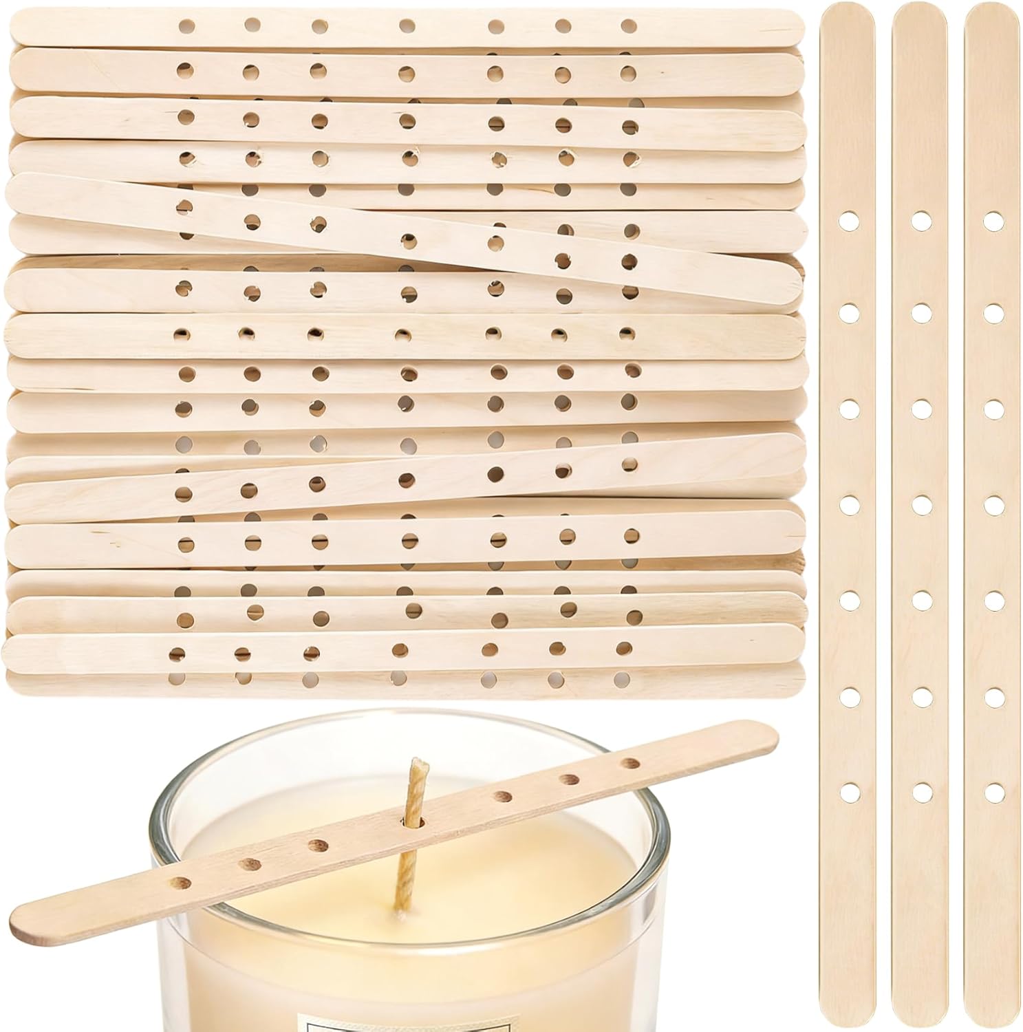 30/50pcs 7 Holes Wooden Candle – Wooden Wick Candle recenzja i cena