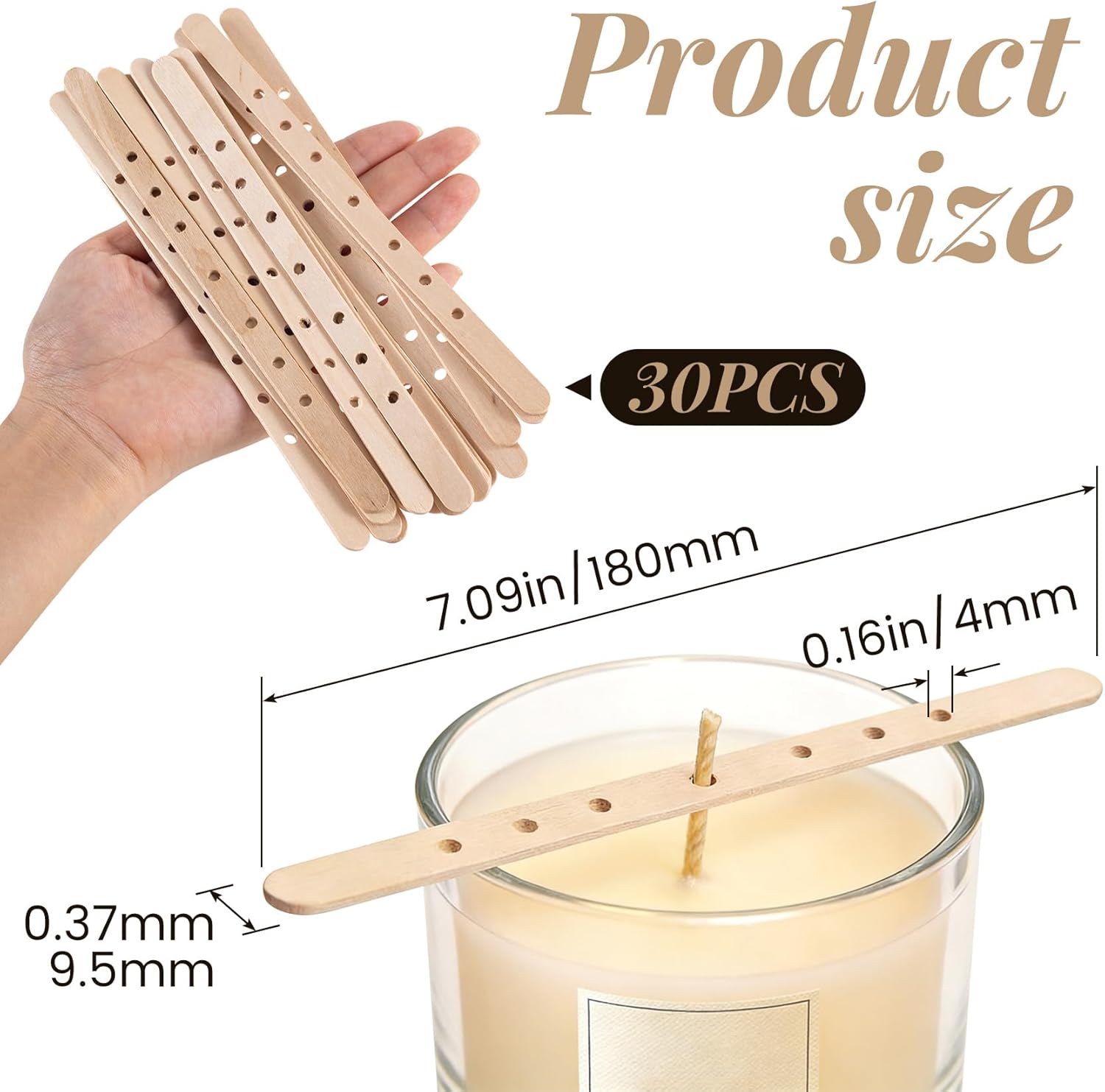 30/50pcs 7 Holes Wooden Candle – Wooden Wick Candle recenzja i cena