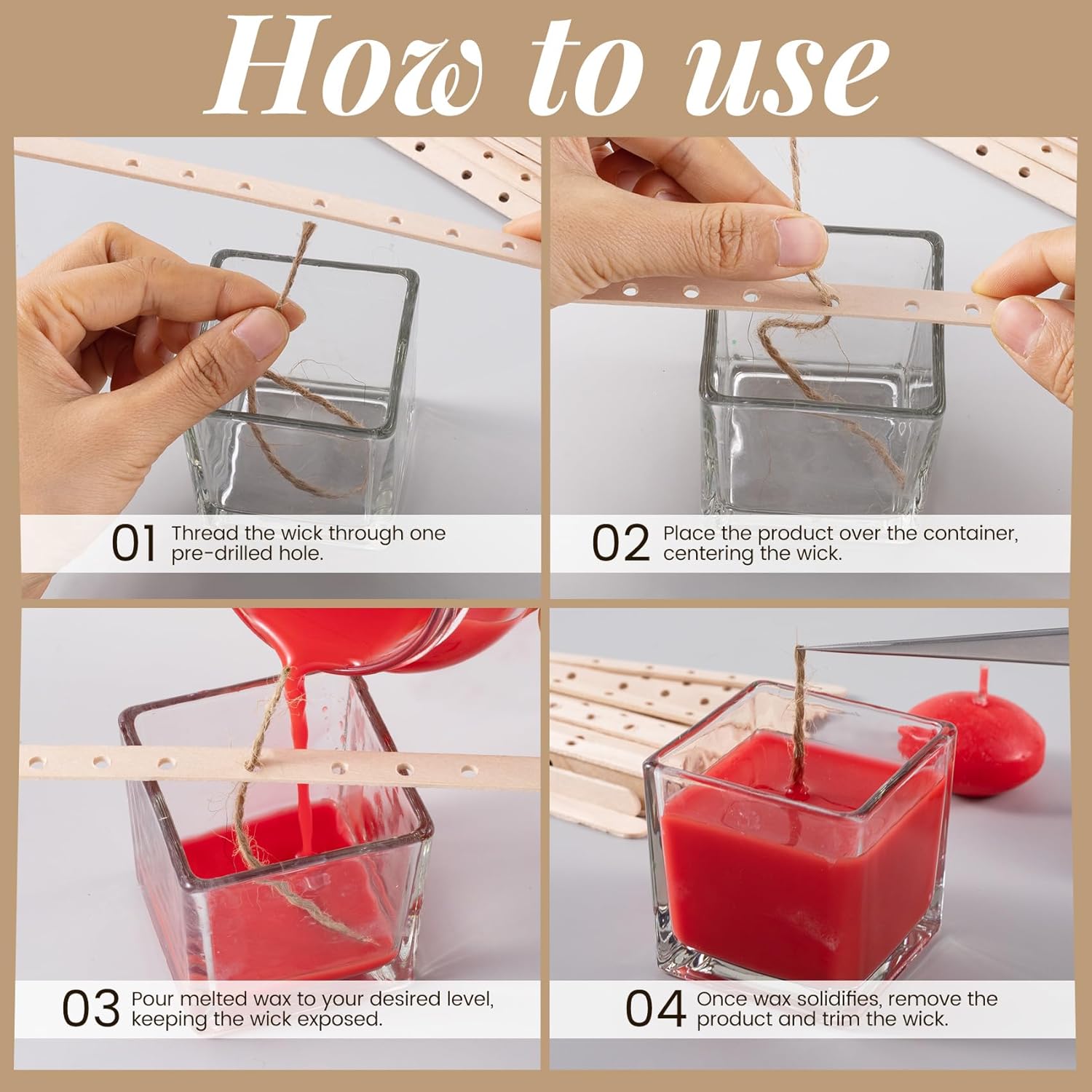 30/50pcs 7 Holes Wooden Candle – Wooden Wick Candle recenzja i cena