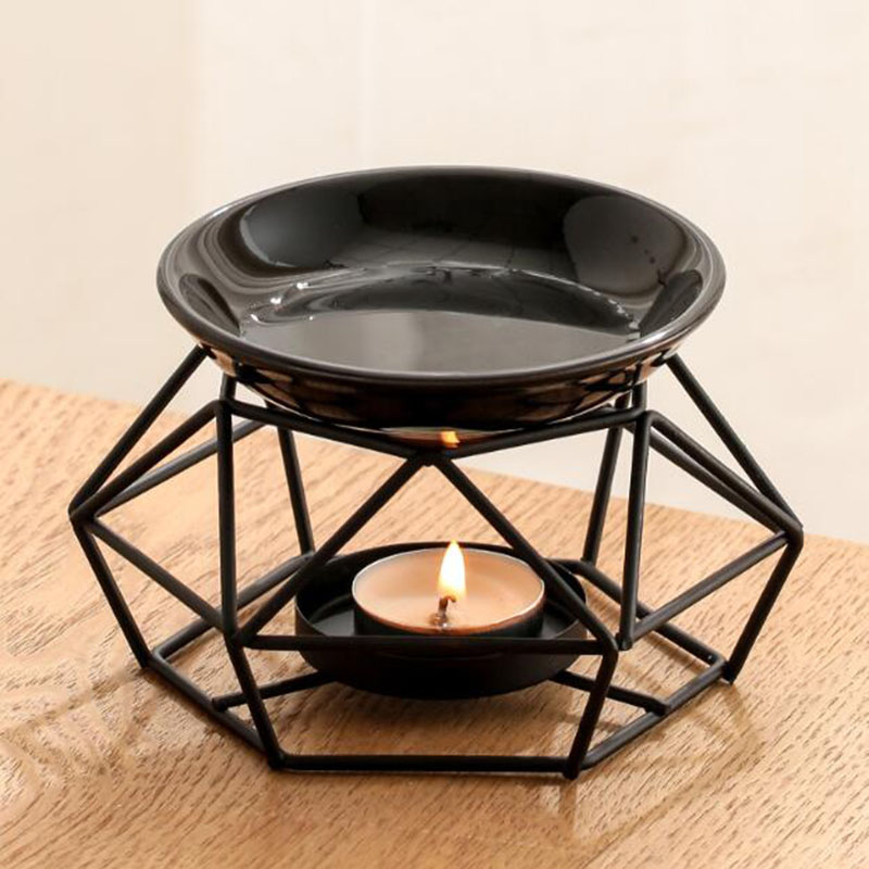 Ceramic Bowl Iron Rack Black C – Home Fragrance Oils For Oil Burners recenzja i cena