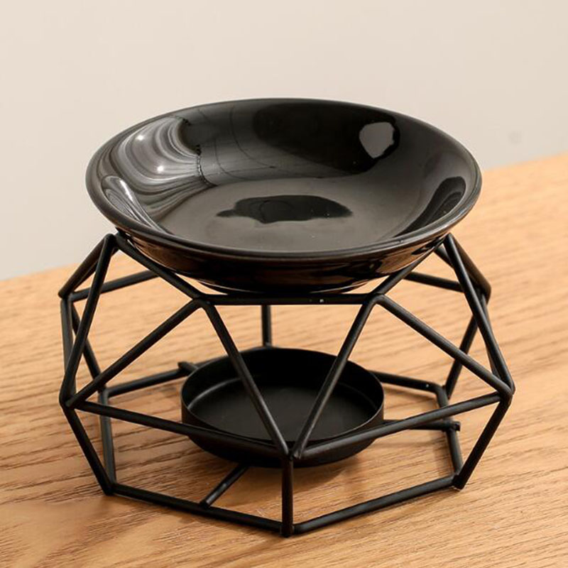 Ceramic Bowl Iron Rack Black C – Home Fragrance Oils For Oil Burners recenzja i cena