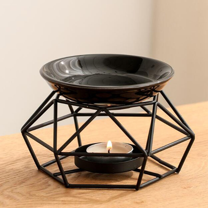 Ceramic Bowl Iron Rack Black C – Home Fragrance Oils For Oil Burners recenzja i cena