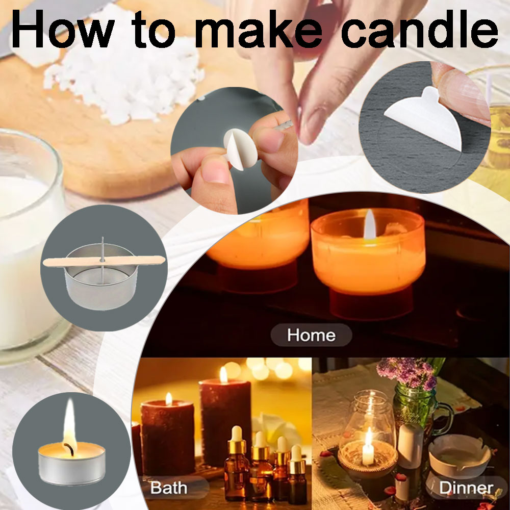 55pcs Flower Candle Wick Wood  – Wooden Wick Candle recenzja i cena